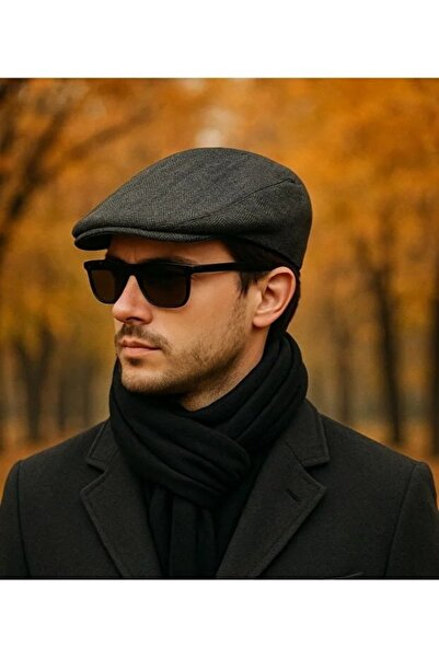 luwian Ιταλικό ανδρικό καπέλο από μαλλί ψαροκόκαλο με ελαστική πλάτη