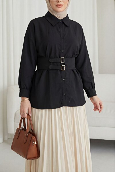 Modamorfo Πουκάμισο Cupra με διπλή πόρπη, ελαστική ζώνη και κουμπιά μπροστά -...