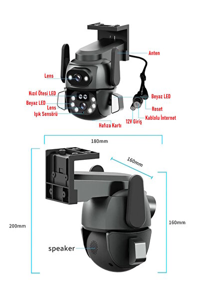 Midcom HİNA Dual Lens 360° Hareketli WiFi Ip Güvenlik Kamerası (CareCamPro) Uygulama