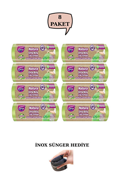 Parex Natura Büzgülü Çöp Torbası Orta Boy 55 x 60 cm NTR04