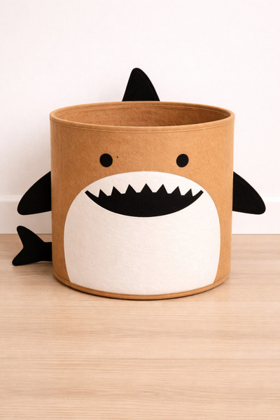 Cherry Bloom Cotton Organizator coș pentru camera copiilor Shark 35 cm