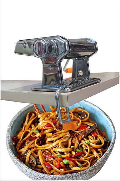 M3DECORİUM Full Paslanmaz Çelik İtalyan Makarna Erişte Hamur Spagetti Ravolli...