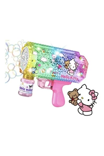 MASHASHOP Παιχνίδι Πιστόλι Φυσαλίδων Hello Kitty, με Μπαταρία και Φώτα, Διαφα...