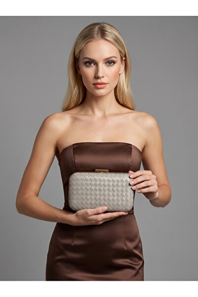 Biçanta Μπεζ Χρώμα Χρυσό Λεπτομερές Σχέδιο Χειροποίητο Δερμάτινο Ειδική Σειρά...