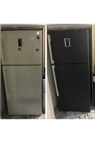 handanca Mat Siyah Buzdolabı Kaplama Folyosu
