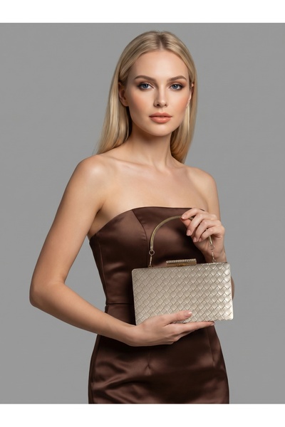 Biçanta Μπεζ Χρώμα Χρυσό Λεπτομερές Χειροποίητο Δερμάτινο Ειδική Σειρά Γυναικ...