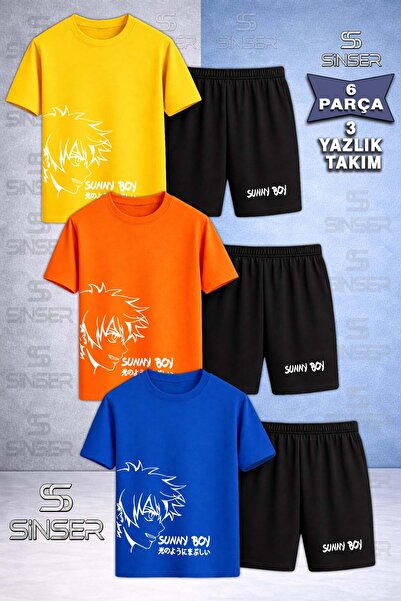 SS SİNSER Παιδικό SUNNY BOY WHITE Μπλουζάκι με Ειδική Στάμπα και Λαιμόκοψη Τύ...