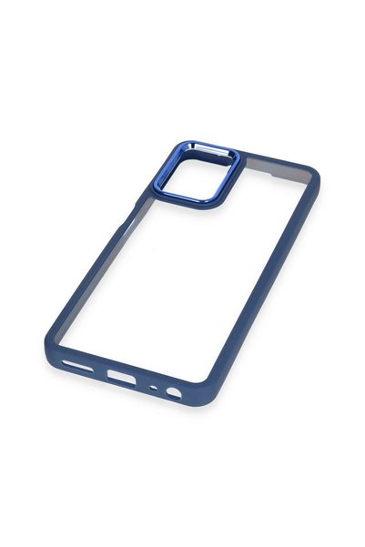 CEPSTOK Samsung Galaxy A35 Case Transparent Hard Silicone Cover with Colored Edges and Camera Detail
