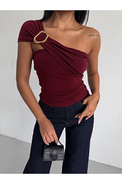 ALİKA Women's Gathered Shoulder Detailed Blouse