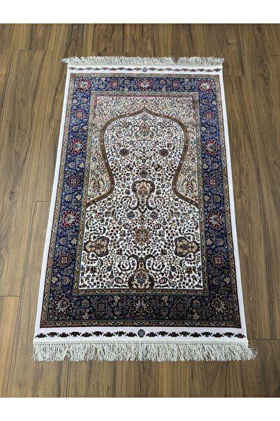 Neşem Halı Boutique KUMKAPI S163A KREM BEJ 150 TARAK İPEK SECCADE HALIMIZ İPE...