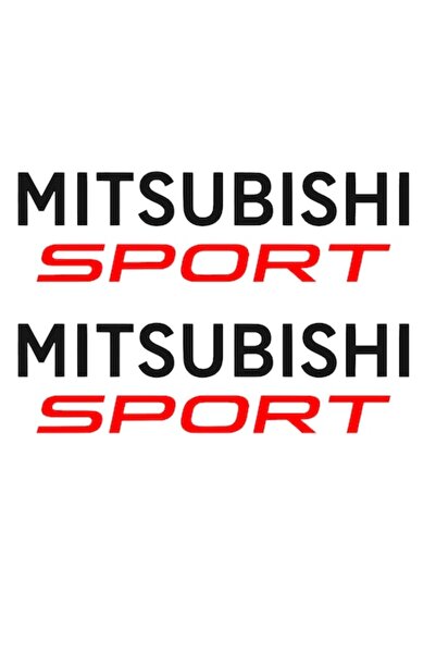 Oracal Σετ 2 διακοσμητικά αυτοκόλλητα αυτοκινήτου, Mitsubishi Sport, μαύρο-ρο...