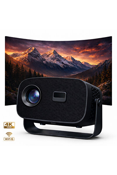 Rimenss Videoproiector Smart Portabil 4K UHD, Android 13, WiFi 6, Screen Mirr...