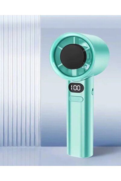 KILIF HOUSE Lcd Göstergeli 14.000 Rpm Şarjlı Taşınabilir El Fanı Mini Vantila...