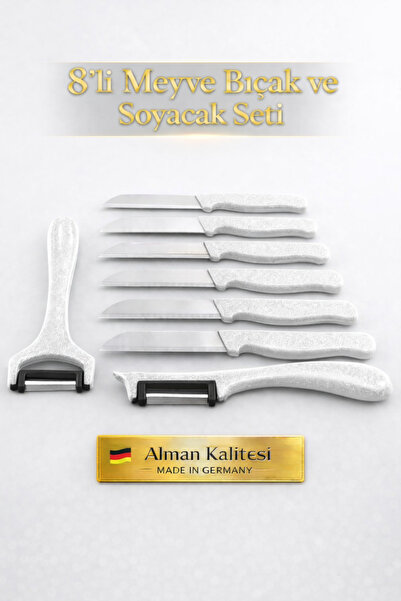 8’li Meyve Bıçak ve Soyacak Seti – Şık Tasarım, Alman Kalitesi, Hediye İçin Uygun