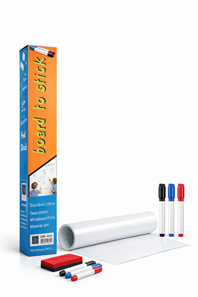 uçileak Yapışkanlı Beyaz Yazı Tahtası Sticker Board 45cm x 2 metre