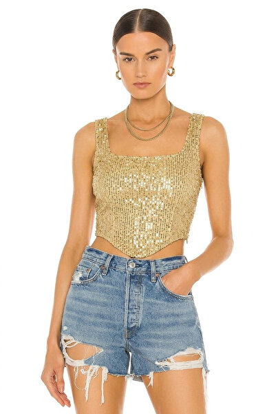 AFR CLOTHES ΓΥΝΑΙΚΕΙΟ ΥΦΑΣΜΑΤΙΝΟ ΚΡΟΠ ΤΟΠ ΜΠΟΥΣΤΙΕΡ ΜΕ ΠΑΓΙΕΤΕΣ