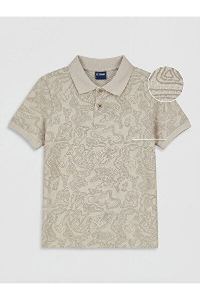 LC Waikiki RMZ GİYİM FARKİLYA Tricou pentru băieți cu guler tip Roba, brodat