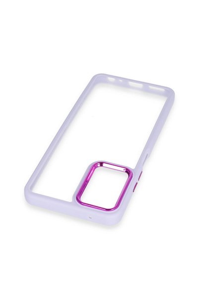 CEPSTOK Samsung Galaxy A35 Case Transparent Hard Silicone Cover with Colored Edges and Camera Detail