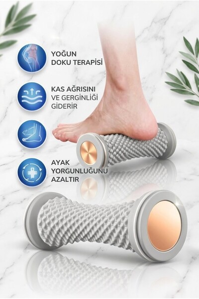 PİRAYE AKSESUAR Ayak Masaj Aleti - Masaj İçin Yüksek Performanslı Silindir - ...