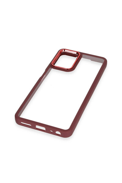 CEPSTOK Samsung Galaxy A35 Case Transparent Hard Silicone Cover with Colored Edges and Camera Detail