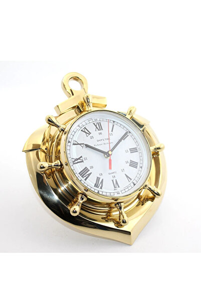 EASERA TİCARET Brass Anchor Design Rudder Clock 2080