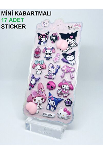 Luxmon Kawaii Kabartmalı 3D Puffy Mini Sticker Seti Defter Tablet Telefon Lap...