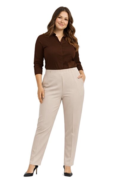 Nazal Pantaloni de damă din material textil cu centură elastică BGL-ST05283