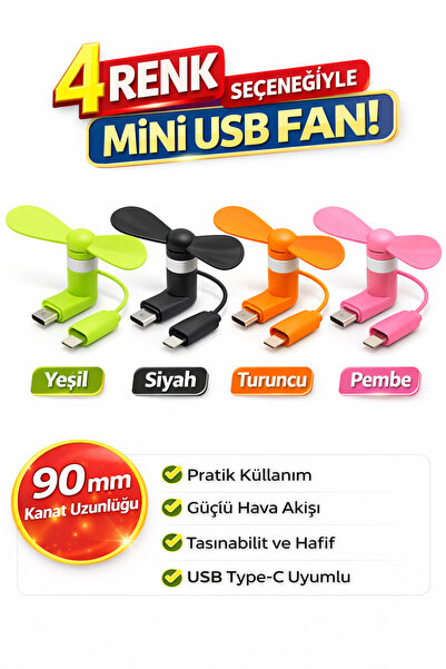 Trendhane Telefon Fanı - Mini Soğutma El Fanları Taşınabilir Yaz Soğutucu