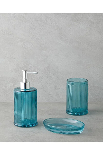 English Home Σετ Μπάνιου Areka Blue Glass 3 τεμαχίων