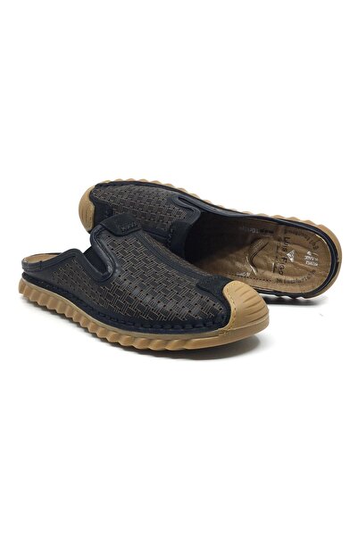 Luis Figo 100% Δερμάτινες Ορθοπεδικές Ανδρικές Καλοκαιρινές Άνετες Παντόφλες ...