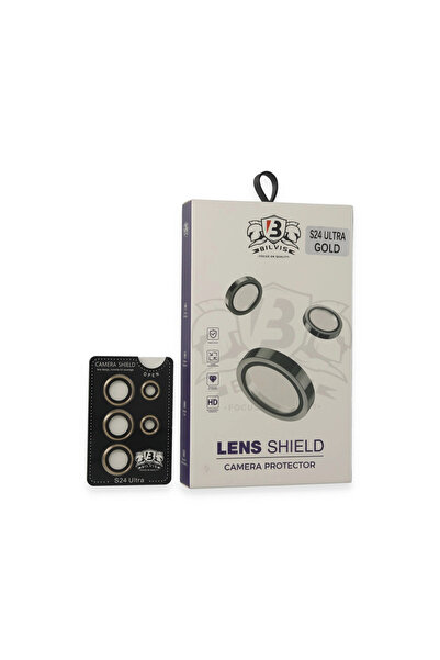 Marsilyan Samsung Galaxy S24 Ultra Bilvis Titan Camera Lens - Gold Ilkel-Rsitdk4