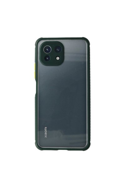 evimdeyokyok حافظة هاتف Xiaomi Mi 11 Lite مصنوعة من السيليكون الشفاف - أخضر داكن