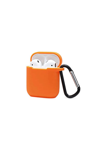 Marsilyan AirPods 2 (2Nd Generation) Hard Silicone Case - Orange Ilkel-Rsitdk4