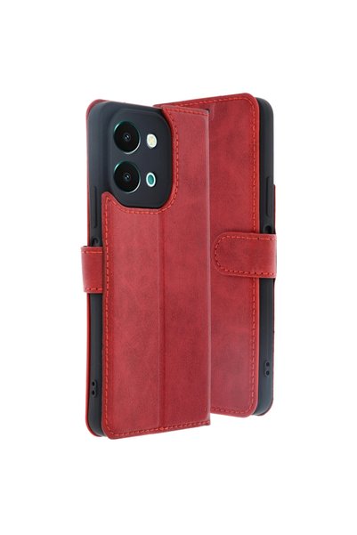 TheGencoo Vivo Y28 Case Trend S Plus Flip Case - Red