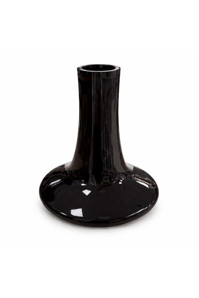 MR EDS Siyah Nargile Camı (Şişe) 25 cm – Tüm Nargileler ile Uyumlu, Şeffaf Su...