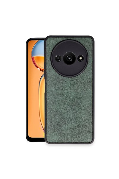 Generic Brand Xiaomi Redmi A3 4g Case Aras Leather Cover - Dark Green