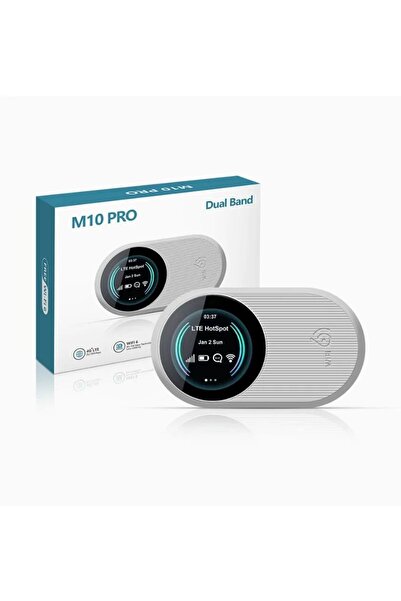 kruxon M10 Pro 4G LTE Mobil Hotspot WiFi 6 Router 3000mAh Pil Type-C Taşınabi...