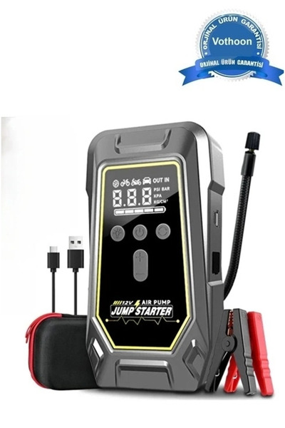 Epilons Tank Model Şarjlı 12.000 Mah Taşınabilir Çanta Araç Akü Takviye Cihaz...