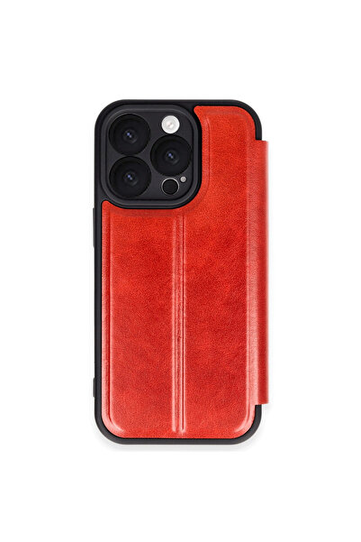 NewFace iPhone 16 Pro Case Flip Cover - Red