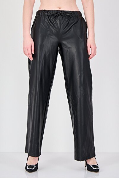 Don't Call Me Jennyfer Women Regular Fit Solid Wide Leg Pants, Black