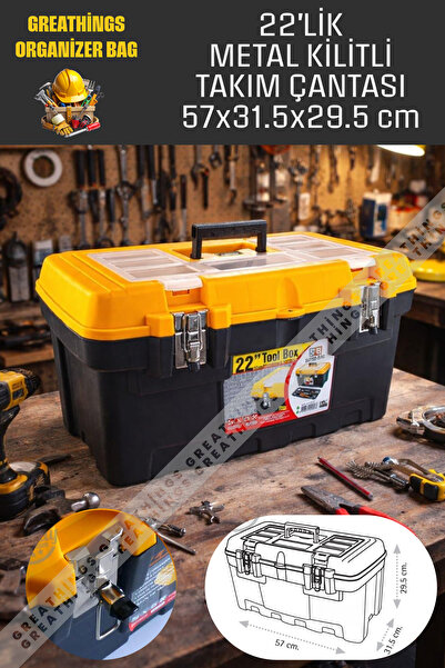 Greathings 22'lik Metal Kilitli Takım Çantası , Düzenleyici Organizer Malzeme...