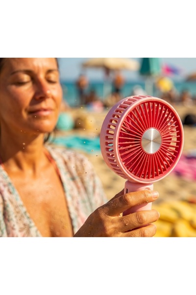 Kuzey Tacı BreezeMaster: 18 CM Şarjlı Taşınabilir El ve Masaüstü Vantilatörü ...