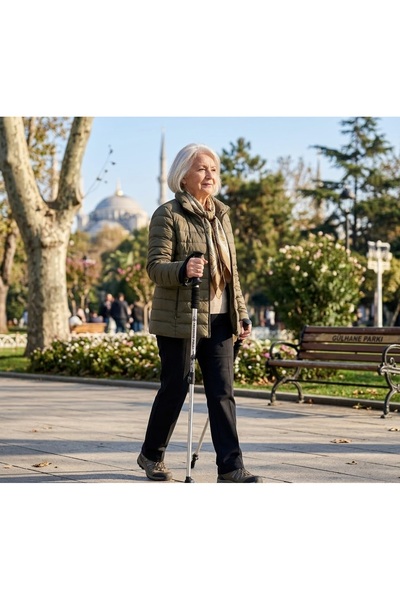Kuzey Tacı Peak Master: 135 CM Amortisörlü Teleskopik Profesyonel Trekking Ba...