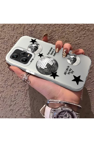 CHICASELUX Redmi Note 12 Pro 5g Compatible Minimalist Black Star Case, Durabl...