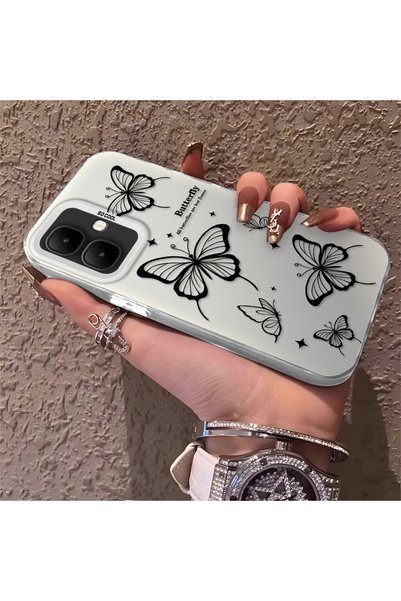 PATTERNOVA متوافق مع هاتف Infinix Smart 10، نمط فراشة نازاريك، حماية كاملة، ح...