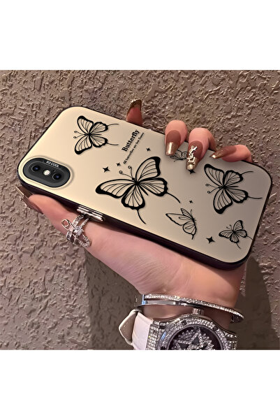 PATTERNOVA iPhone XS Max Uyumlu Nazarik Kelebek Desenli, Tam Kaplama Koruma, ...