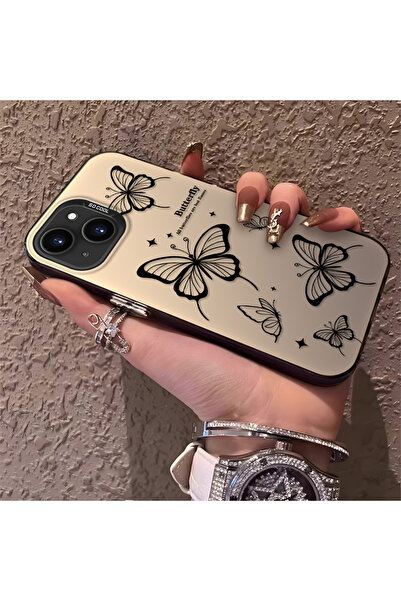 PATTERNOVA iPhone 13 Mini Uyumlu Nazarik Kelebek Desenli, Tam Kaplama Koruma,...