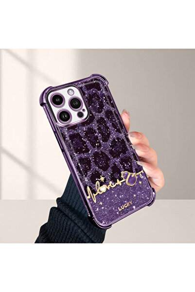 SLIMFELT iPhone 14 Pro Max Uyumlu Yüksek Kaliteli Leopar Desenli Kılıf, Günlü...
