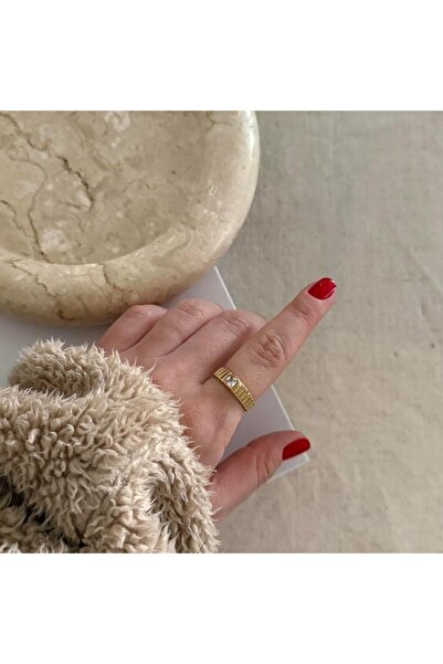 Alice İsstanbul Steel Jewelled Vintage Ring