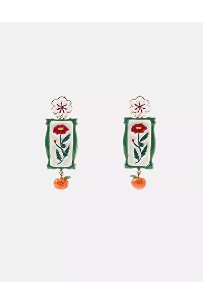 Venus Design Çelik Çiçekli Küpe